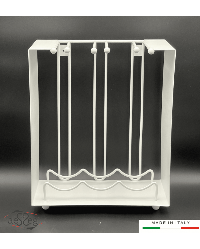 Cantinetta Portabottiglie e Bicchieri in Metallo Artigianale | AESSEGI