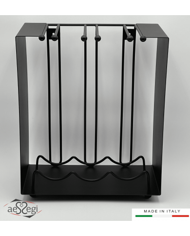 Cantinetta Portabottiglie e Bicchieri in Metallo Artigianale | AESSEGI