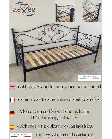 Divano Letto Sogno in Ferro Battuto | Artigianato Italiano AESSEGI Divano Letto Sogno in Ferro Battuto | Artigianato Italiano AESSEGI