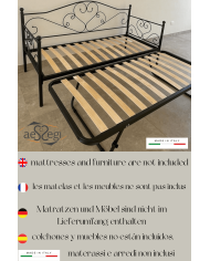 Divano Letto Sogno in Ferro Battuto con Rete Estraibile | AESSEGI Divano Letto Sogno in Ferro Battuto con Rete Estraibile | AESSEGI