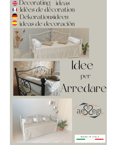 Divano Letto Sogno in Ferro Battuto con Rete Estraibile | AESSEGI Divano Letto Sogno in Ferro Battuto con Rete Estraibile | AESSEGI