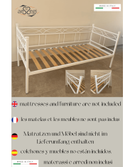 Divano Letto in Ferro Battuto Rosa Anna | Artigianato Italiano AESSEGI Divano Letto in Ferro Battuto Rosa Anna | Artigianato Italiano AESSEGI