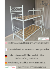 Letto a Castello in Ferro Battuto Rosa Anna | AESSEGI Letto a Castello in Ferro Battuto Rosa Anna | AESSEGI