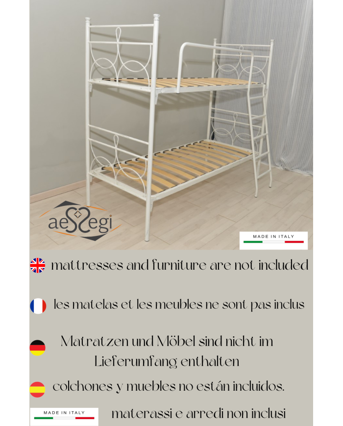 Letto a Castello in Ferro Battuto Marianne | AESSEGI Letto a Castello in Ferro Battuto Marianne | AESSEGI