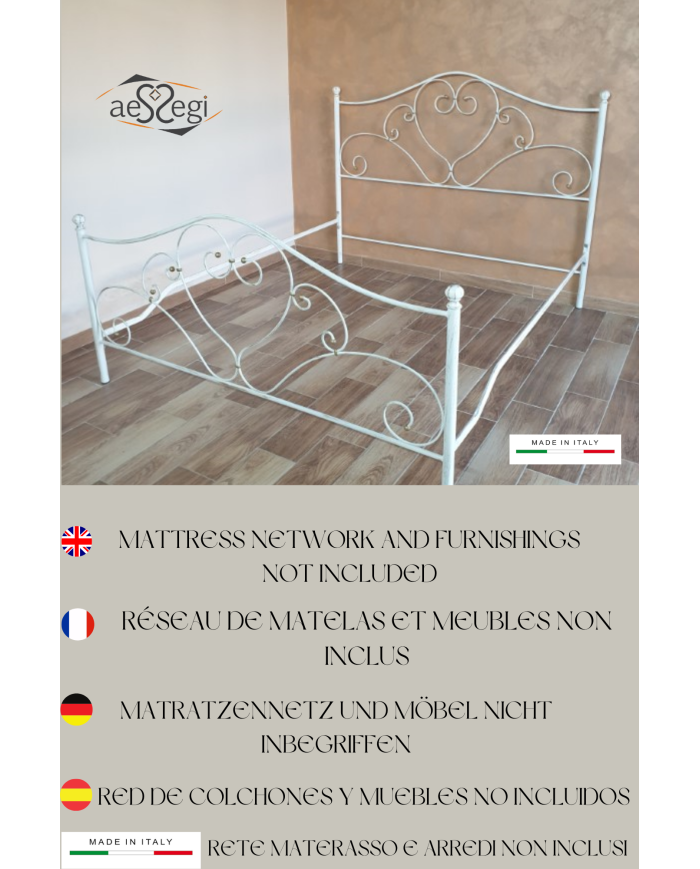 Letto Matrimoniale Ferro Battuto Sogno | AESSEGI Letto Matrimoniale Ferro Battuto Sogno | AESSEGI