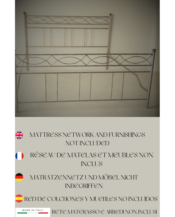Letto Matrimoniale Ferro Battuto Rosa Anna | AESSEGI Letto Matrimoniale Ferro Battuto Rosa Anna | AESSEGI