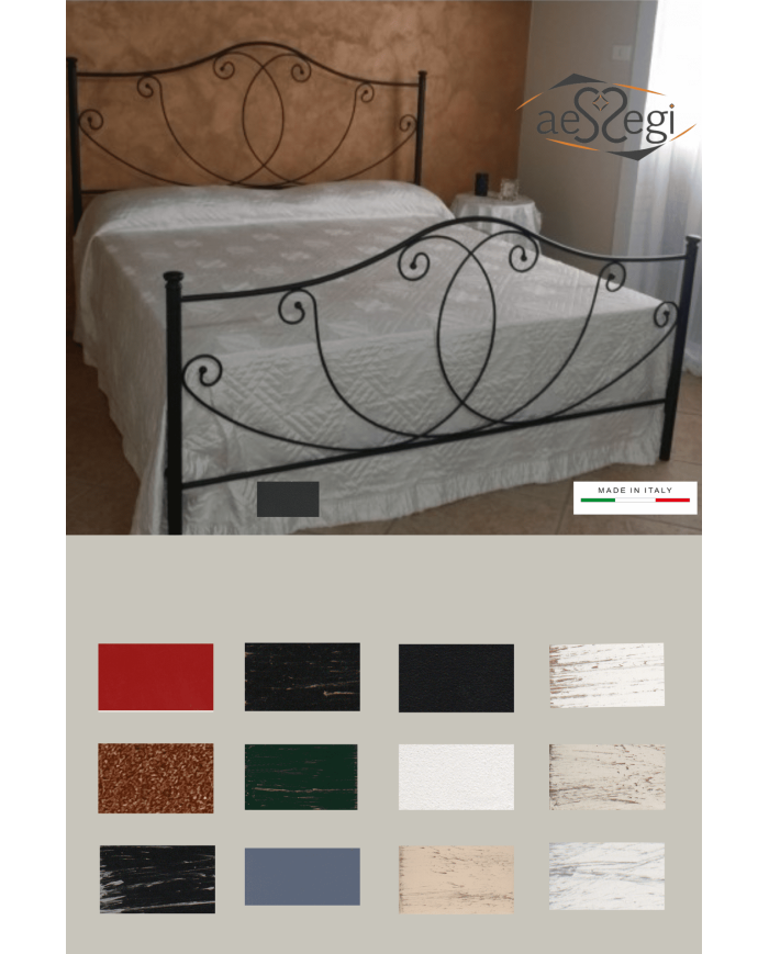 Letto Matrimoniale Ferro Battuto Marta | AESSEGI Letto Matrimoniale Ferro Battuto Marta | AESSEGI