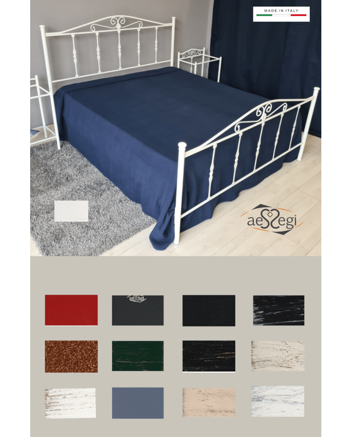 Letto matrimoniale in ferro battuto modello Damasco - AESSEGI Letto matrimoniale in ferro battuto modello Damasco - AESSEGI