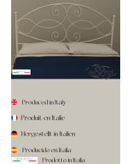 Letto Matrimoniale Ferro Battuto Gentjana con Giroletto | AESSEGI 	• Letto Matrimoniale Ferro Battuto Gentjana con Giroletto | AESSEGI 	•