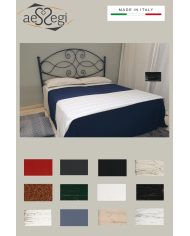 Letto matrimoniale in ferro battuto modello Gentjana con giroletto - AESSEGI Letto matrimoniale in ferro battuto modello Gentjana con giroletto - AESSEGI