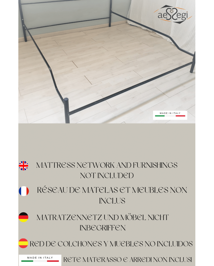 Letto Matrimoniale Ferro Battuto Laura con Giroletto | AESSEGI Letto Matrimoniale Ferro Battuto Laura con Giroletto | AESSEGI
