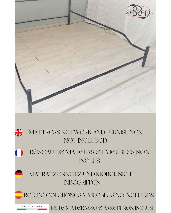 Letto Matrimoniale Ferro Battuto Marta con Giroletto | AESSEGI Letto Matrimoniale Ferro Battuto Marta con Giroletto | AESSEGI
