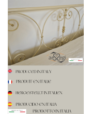 Letto Matrimoniale Ferro Battuto Mimosa con Giroletto | AESSEGI Letto Matrimoniale Ferro Battuto Mimosa con Giroletto | AESSEGI