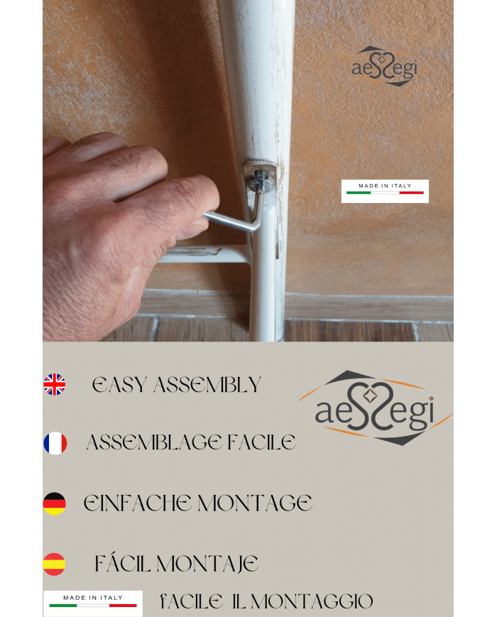 Letto Matrimoniale Ferro Battuto Mimosa con Giroletto | AESSEGI Letto Matrimoniale Ferro Battuto Mimosa con Giroletto | AESSEGI