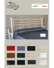 Letto matrimoniale in ferro battuto modello Rosa Anna con giroletto - AESSEGI Letto matrimoniale in ferro battuto modello Rosa Anna con giroletto - AESSEGI