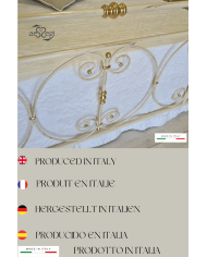 Letto una Piazza e Mezza in Ferro Battuto Mimosa | AESSEGI Letto una Piazza e Mezza in Ferro Battuto Mimosa | AESSEGI