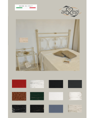 Testata letto una piazza e mezza in ferro battuto Mimosa con giroletto - AESSEGI Testata letto una piazza e mezza in ferro battuto Mimosa con giroletto - AESSEGI