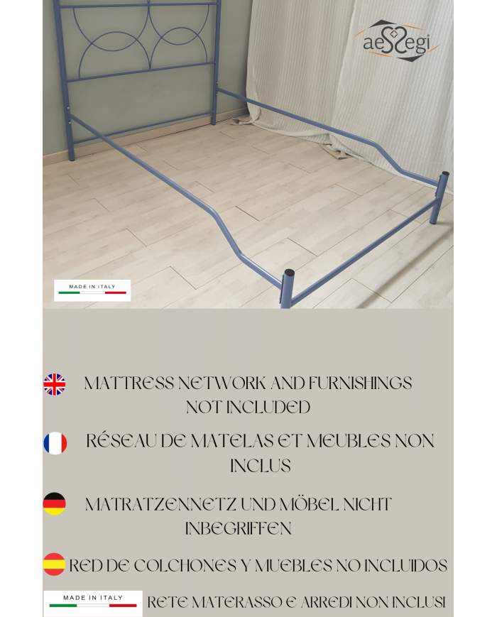 Testata Letto una Piazza e Mezza Marianne con Giroletto | AESSEGI Testata Letto una Piazza e Mezza Marianne con Giroletto | AESSEGI