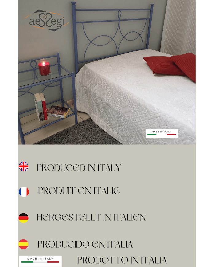 Testata Letto una Piazza e Mezza Marianne con Giroletto | AESSEGI Testata Letto una Piazza e Mezza Marianne con Giroletto | AESSEGI