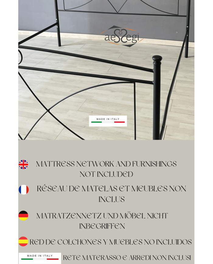 Letto Matrimoniale Ferro Battuto Tiffany | AESSEGI Letto Matrimoniale Ferro Battuto Tiffany | AESSEGI