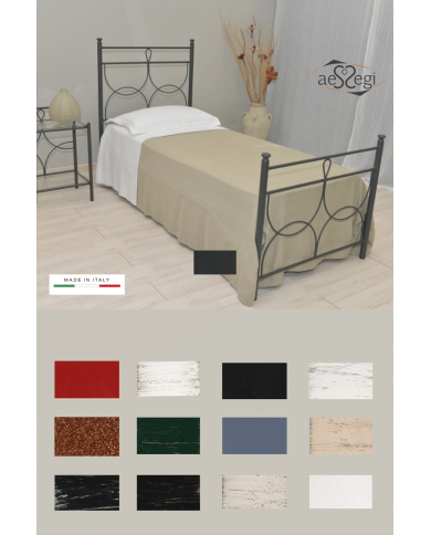 Letto singolo in ferro battuto Marianne