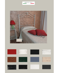 Testata letto singolo in ferro battuto Cuore con giroletto - AESSEGI Testata letto singolo in ferro battuto Cuore con giroletto - AESSEGI