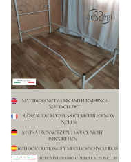 Testata Letto Singolo Ferro Battuto Cuore con Giroletto | AESSEGI Testata Letto Singolo Ferro Battuto Cuore con Giroletto | AESSEGI