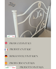 Testata Letto Singolo Ferro Battuto Cuore con Giroletto | AESSEGI Testata Letto Singolo Ferro Battuto Cuore con Giroletto | AESSEGI