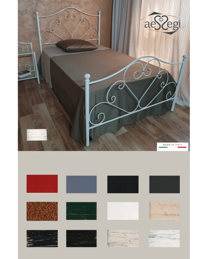 Letto alla francese in ferro battuto Sogno - AESSEGI Letto alla francese in ferro battuto Sogno - AESSEGI