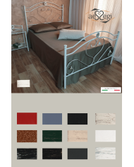 Letto alla francese in ferro battuto Cuore - AESSEGI Letto alla francese in ferro battuto Cuore - AESSEGI