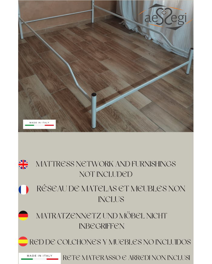 Letto alla Francese Mimosa - Testata con Giroletto | AESSEGI Letto alla Francese Mimosa - Testata con Giroletto | AESSEGI