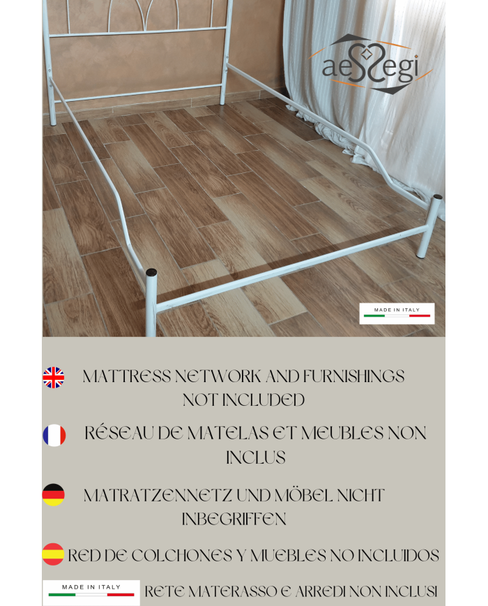 Letto alla Francese Denise - Testata con Giroletto | AESSEGI Letto alla Francese Denise - Testata con Giroletto | AESSEGI