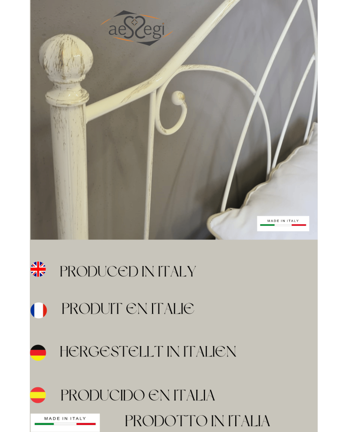 Letto alla Francese Denise - Testata con Giroletto | AESSEGI Letto alla Francese Denise - Testata con Giroletto | AESSEGI