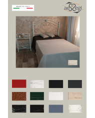 Testata letto alla francese in ferro battuto Cuore con giroletto - AESSEGI Testata letto alla francese in ferro battuto Cuore con giroletto - AESSEGI