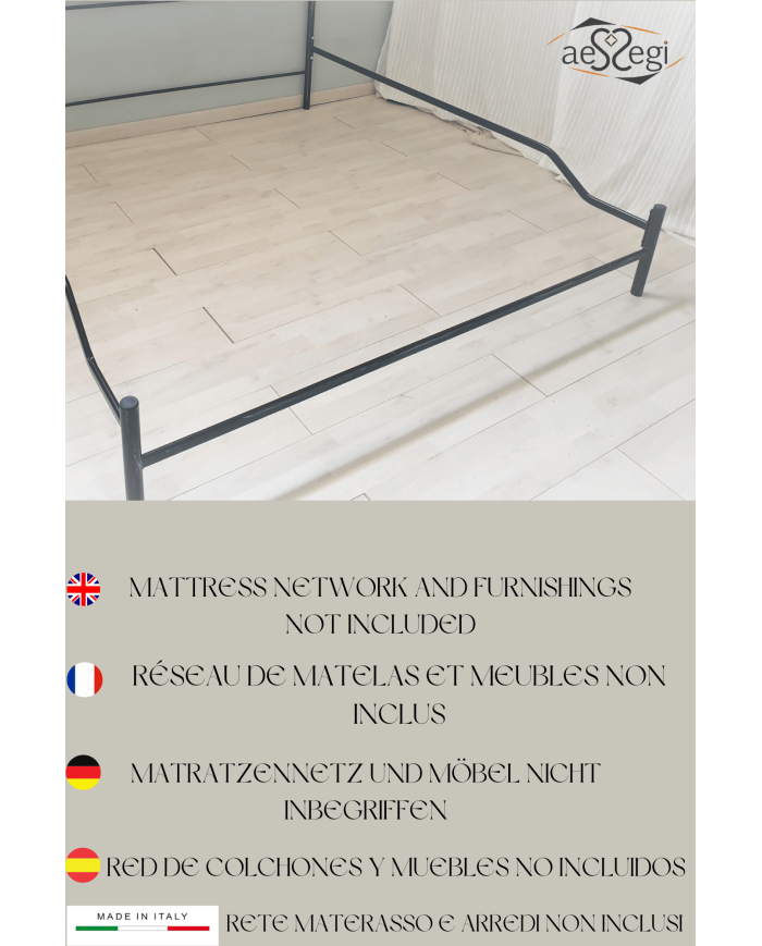 Letto alla Francese Marta - Testata con Giroletto | AESSEGI Letto alla Francese Marta - Testata con Giroletto | AESSEGI