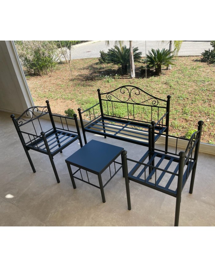 Set salottino da giardino Valentina in ferro battuto - AESSEGI Set salottino da giardino Valentina in ferro battuto - AESSEGI