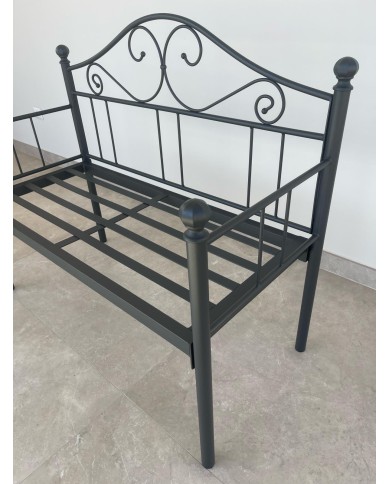 Divano letto in ferro battuto Sogno antracite con rete a doghe Divano letto in ferro battuto Sogno antracite con rete a doghe