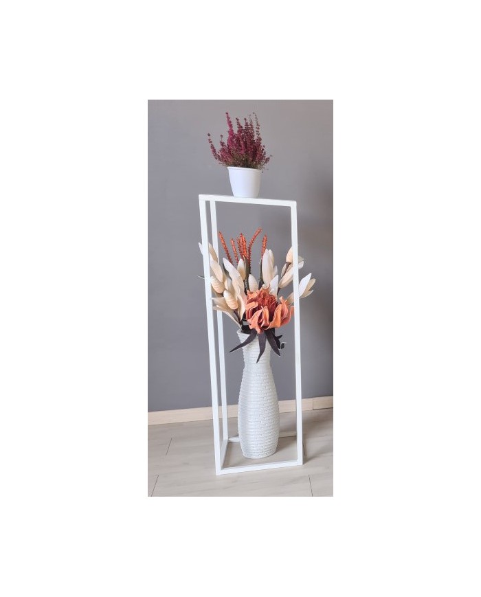 Portavasi artigianale in ferro con piano in metallo personalizzabile - AESSEGI