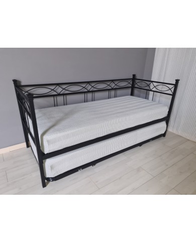 Divano Letto in Ferro Battuto Rosa Anna con Rete Estraibile | AESSEGI Divano Letto in Ferro Battuto Rosa Anna con Rete Estraibile | AESSEGI