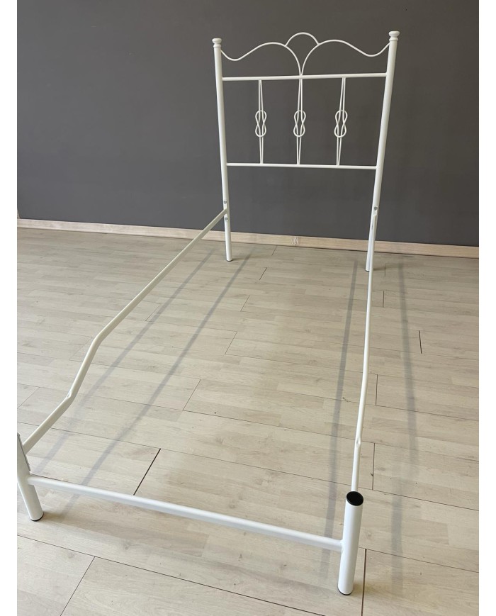 Testata Letto Singolo Ferro Battuto Fiocco con Giroletto | AESSEGI Testata Letto Singolo Ferro Battuto Fiocco con Giroletto | AESSEGI