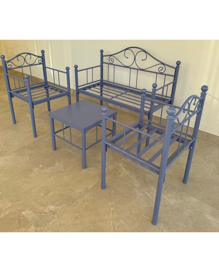 Set salottino in ferro battuto da giardino Valentina Set salottino in ferro battuto da giardino Valentina