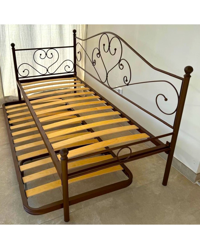 Dormeuse in Ferro Battuto Sogno con Rete Estraibile | AESSEGI Dormeuse in Ferro Battuto Sogno con Rete Estraibile | AESSEGI