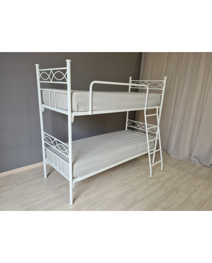 Letto a Castello in Ferro Battuto Rosa Anna | AESSEGI Letto a Castello in Ferro Battuto Rosa Anna | AESSEGI