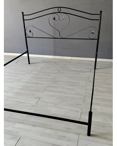 Letto Matrimoniale Ferro Battuto Cuore con Giroletto | AESSEGI Letto Matrimoniale Ferro Battuto Cuore con Giroletto | AESSEGI