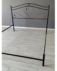 Letto Matrimoniale Ferro Battuto Cuore con Giroletto | AESSEGI