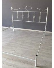 Letto Matrimoniale in Ferro Battuto Fiocco con Giroletto (senza pediera)