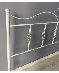 Letto Matrimoniale in Ferro Battuto Fiocco con Giroletto (senza pediera)