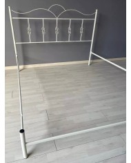 Letto Matrimoniale in Ferro Battuto Fiocco con Giroletto (senza pediera)