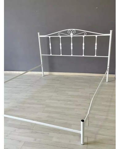 Letto Matrimoniale Ferro Battuto Damasco con Giroletto | AESSEGI Letto Matrimoniale Ferro Battuto Damasco con Giroletto | AESSEGI