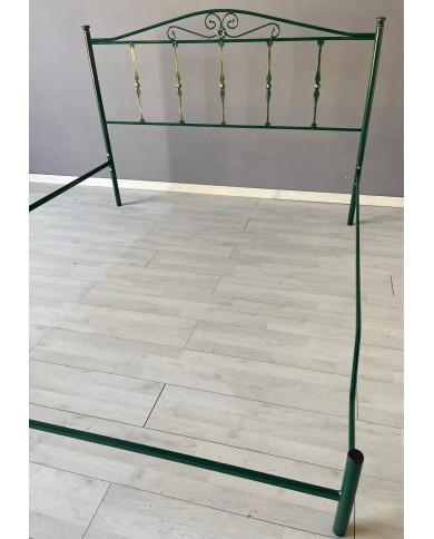 Letto Matrimoniale Ferro Battuto Damasco con Giroletto | AESSEGI Letto Matrimoniale Ferro Battuto Damasco con Giroletto | AESSEGI